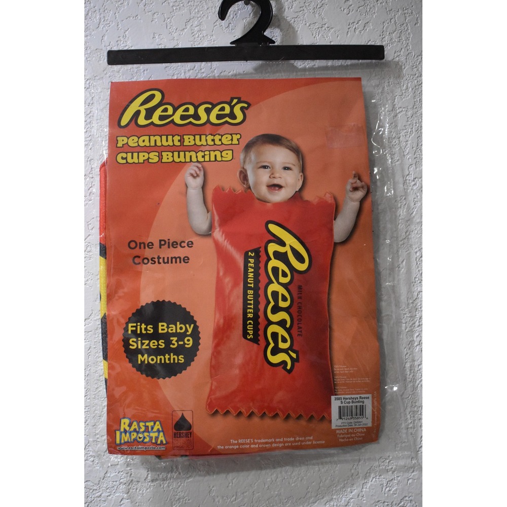 Baby Costume 3-9 Months Reese's Peanut Butter Cups Rasta Imposta 1 pc Bunting